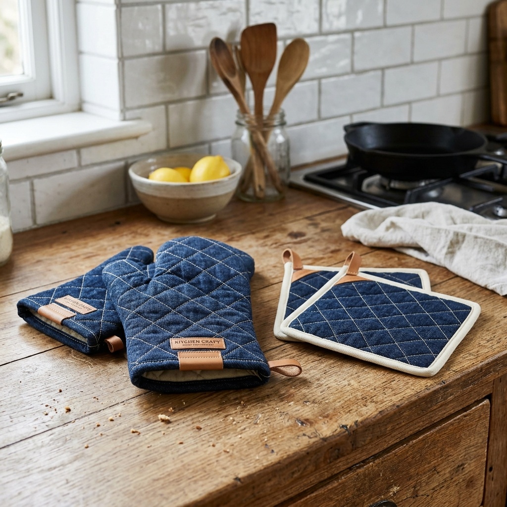Denim Oven Mitts
