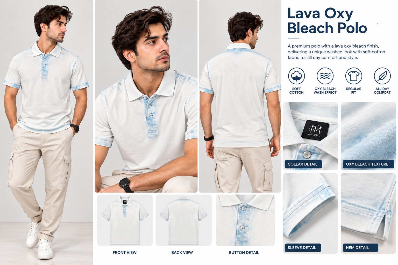 Lava Dyeing Oxy Bleach Polo Lookbook