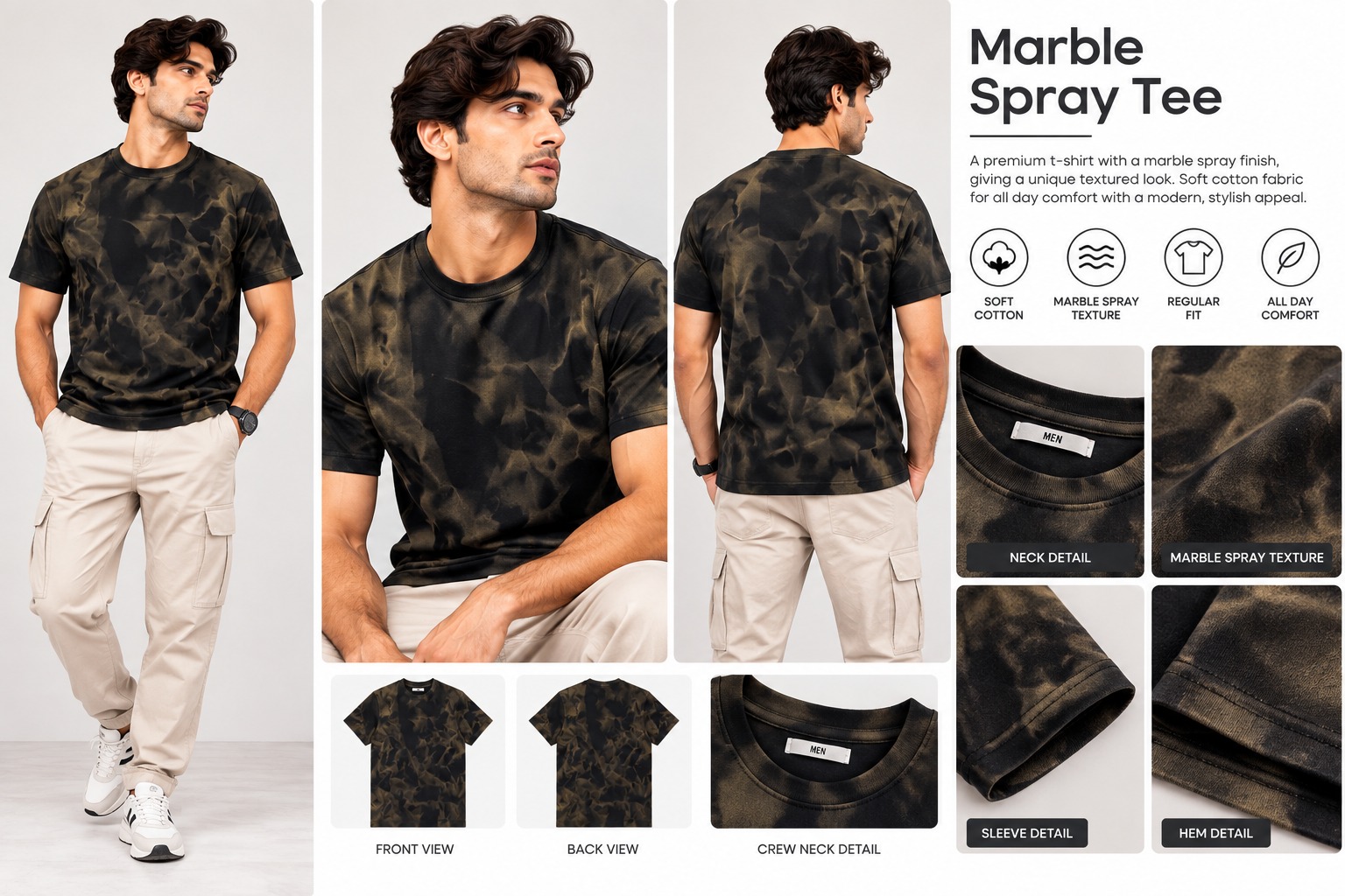 Marble Spray Artisan Tee Lookbook